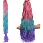 Soulima Syntetické vlasy ombre copánky růžové / ni / f W10341