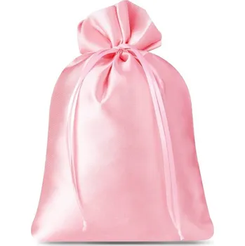 Dárková taška 5 ks Saténové sáčky 15 x 20 cm - světlá růžové