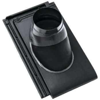 BRAMAC Taška průchozí pro odkouření turbokotle Turmalín 128 mm glazura černá