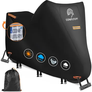 Plachta na motorové vozidlo Motocyklový kryt na motorku tkanina 600D Nano Oxford, voděodolný, okénko pro SPZ, 4 reflexní proužky, 2 otvory pro klíče, 3 větruodolné přezky, úložný vak , Barvy a parametry L