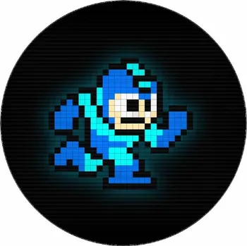 Jedlá dekorace na dort Jedlý papír Mega Man pixely 19,5 cm