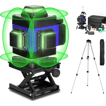 Vodováha 4D 16řádková laserová vodováha Zelená laserová vodováha Samonivelační