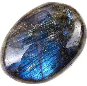 Sada 2 leštěných labradoritových kamenů do dlaně Přírodní krystal Reiki kámen Antistresová terapie Čakrové léčení Kapslový kámen