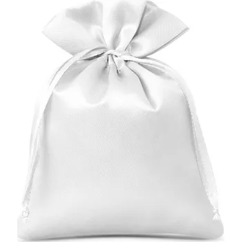 Dárková taška 10 ks Saténové sáčky 8 x 10 cm - bíle