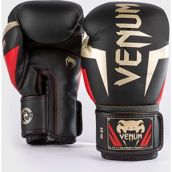 Boxerské rukavice Boxerské rukavice VENUM ELITE - černo/zlato/červené - VENUM-1392-603 Velikosti: 12 oz