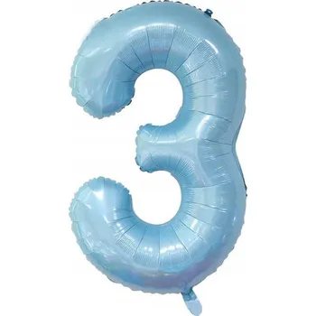 Balónek Fóliový balónek číslice "3" modrý (100 cm)