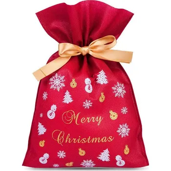 Potravinová fólie 3 ks Netkané pytle s potiskem 20 x 30 cm - Vánoční dárkové obaly