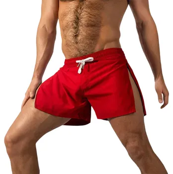 Pánské kraťasy Pánské letní sportovní kraťasy Rychleschnoucí Prodyšné Odvod potu Stahovací šňůrka Boční zip Lehký materiál na trénink i volný čas červená XS