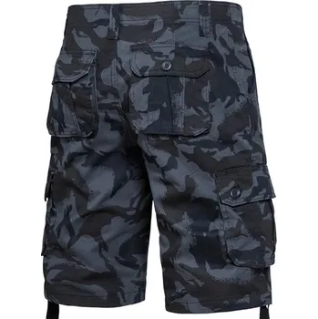 Pánské kraťasy Pánské maskáčové outdoorové kraťasy z bavlny Prodyšné krátké kalhoty s boční kapsou Délka ke kolenům Pohodlné letní šortky na turistiku a volný čas černá 34