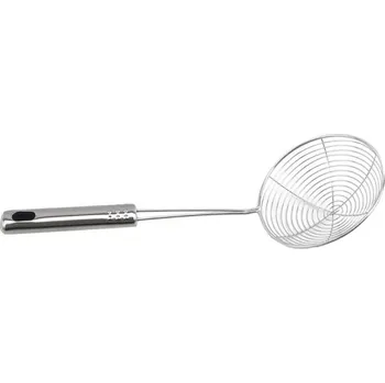 Cedník a síto Oválný skimmer z nerezové oceli 31x11 cm Filtr s jemnou síťovinou na smažení Olejový cedník na potraviny Kuchyňské sítko na vaření a pečení