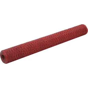 Plot OMAXI Pletivo ke kurníku ocel PVC vrstva 25 x 1,2 m červené 625032