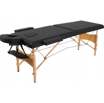 Masáž Přenosné masážní lehátko dřevěné černé
