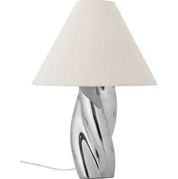 Lampička Bloomingville Stříbrná kameninová stolní lampa Silva