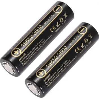 Článková baterie 2ks 3,7V 3500mAh Li-ion dobíjecí baterie 10A Vysoký odběr pro vaping Blikající světlo Lithiové články 18650 65,5x18,5 mm