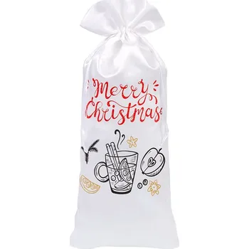 Dárková taška 1 ks. Saténový pytlík 16 x 37 cm s potiskem - svařák / 2