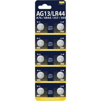 Článková baterie Sada 10ks knoflíkových baterií LR44 AG13 1,5V pro hodinky Dálkové ovládání Hračky Kalkulačky Náhradní baterie RW82 SR1154 SP76