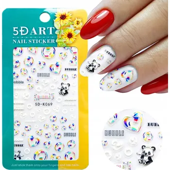 Samolepky 5D na zdobení nehtů - Vzory: Bublinky