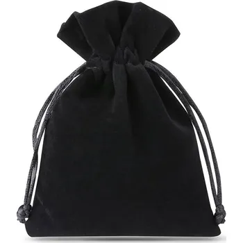 Dárková taška 10 ks Sametové sáčky 10 x 13 cm - černé