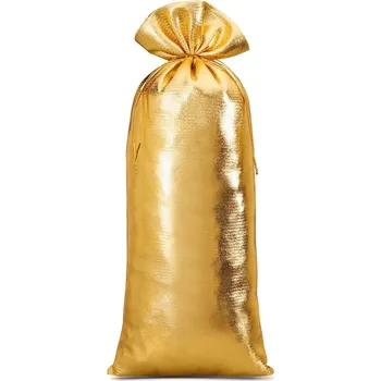 Party dekorace 1 ks Metalické sáčky 16 x 37 cm - zlaté