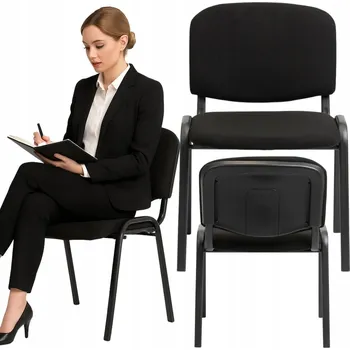 Konferenční židle Bankietowo ergonomická černá látková