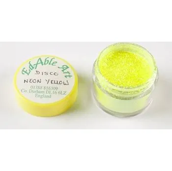 Jedlá dekorace na dort Třpyt dekorační disco Neon Yellow - Edable Art