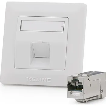 Elektrická zásuvka Keline zásuvka Modulo50 Cat 6A, podpovrchová, osazená s KEJ-C6A-S-HD