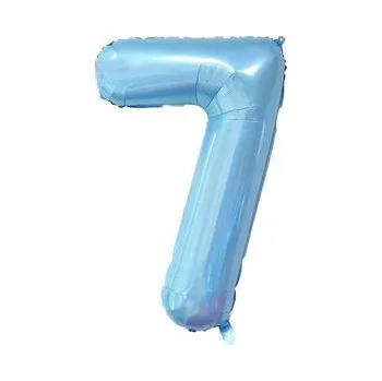 Balónek Fóliový Balónek Číslice "7" Modrý (100 cm)
