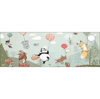 Psací podložka PODLOŽKA na stůl micke 142x50 ZVÍŘÁTKA BALÓNKY