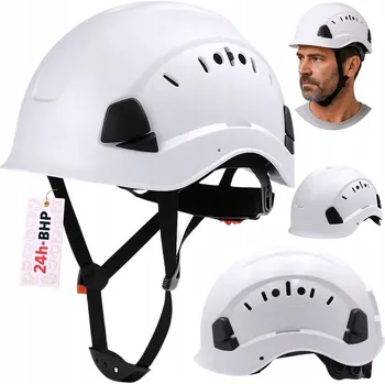 Pracovní přilba OCHRANNÁ PŘILBA Stavební PRACOVNÍ helma LEHKÁ průmyslová 4-bodová BÍLÁ BOZP