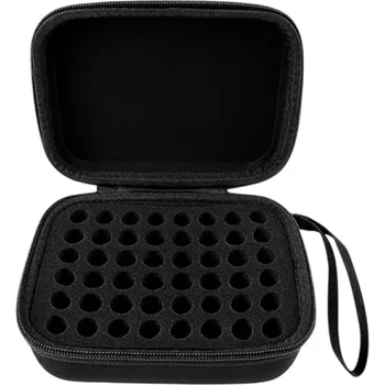 Úložný box Černé pouzdro na baterie 13x6,5x17 cm Úložný box pro 48x AA baterií Plastový organizér s víkem na bezpečné skladování a přenášení článků