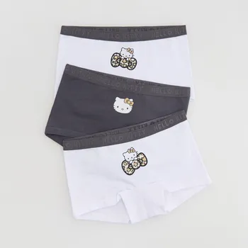 Dívčí spodní prádlo Reserved - Boxerky Hello Kitty 3 ks - bílá - 114FQ-00X - 114FQ-00X-U11