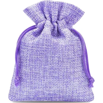 Obalový materiál 10 ks Jutové sáčky 8 x 10 cm - levandulové