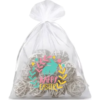 Dárková taška 10 ks. Pytlíky z organzy 13 x 18 cm s potiskem