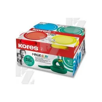 Modelovací hmota Modelína Modelovací hmota Kores Magic Clay základní 4ks, Kores