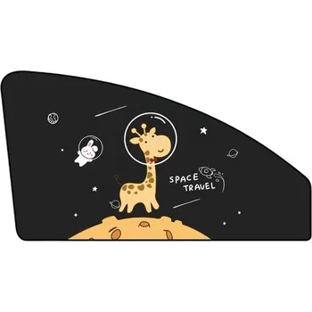Stínítko do auta Magnetická sluneční clona na levé přední okno auta UV ochrana Skládací tepelný štít Žirafa ve vesmíru Dětský okenní kryt na soukromí pro miminka