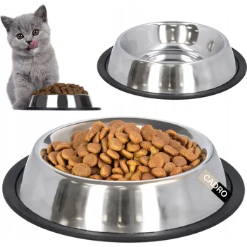 Miska pro psa Jedna kovová miska Cadro stříbrná 0,43 l