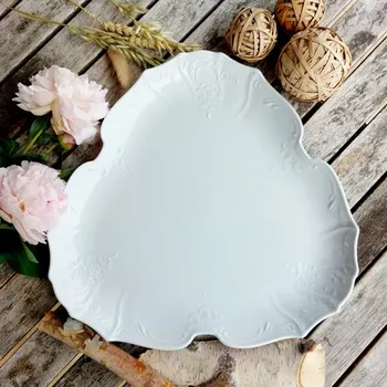 BERNADOTTE mísa trojhranná 35 cm, bílá, Thun 1794 (Porcelánová mísa 2. jakost)