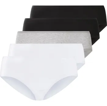 Kalhotky esmara® Dámské kalhotky XXL, 5 kusů (XL (48-50), černá/šedá/bílá)