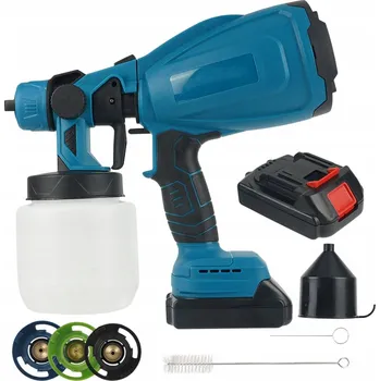 Stříkací pistole 18V stříkací pistole na barvu s regulací průtoku a 1L nádobou – ideální na ploty