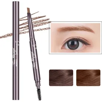 Tužka na obočí Kosmetická tužka na obočí Vodotěsná dvouhlavá Tužka na líčení obočí s kartáčkem Přesné tvarování Výdrž celý den Jemná textura světle hnědá