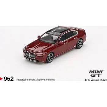 autíčko BMW I7 XDRIVE60 AVENTURIN RED 2023 -1:64 - Mini GT