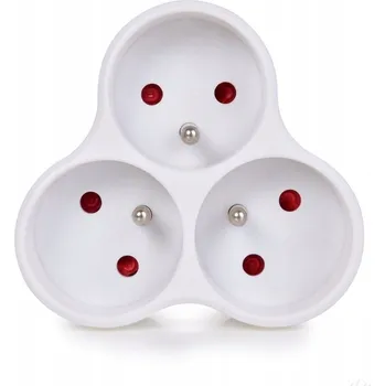 Elektrická zásuvka Elektrická Zásuvka rozbočka zásuvek Vaše Dedra bílý