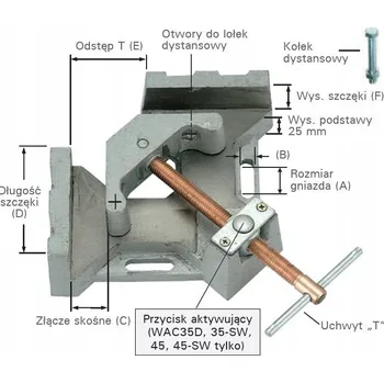 Svářečka Úhelníková svěrka pro svařování, 2-osá