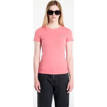 Dámské tričko Tričko GUESS Ss Cn Mini Triangle Tee Pink S
