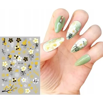Samolepky na zdobení nehtů Vzory KVĚTY HOLO