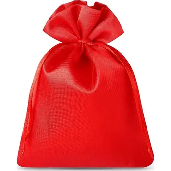 Dárková taška 10 ks Saténové sáčky 8 x 10 cm - červené