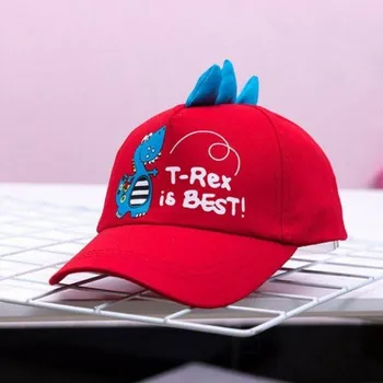 Kšiltovka Dětská kšiltovka s dinosaurem červená