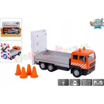 autíčko Kids Globe Auto Nákladní Vůz 14,5 cm Kovový na natahování se světlem v krabici