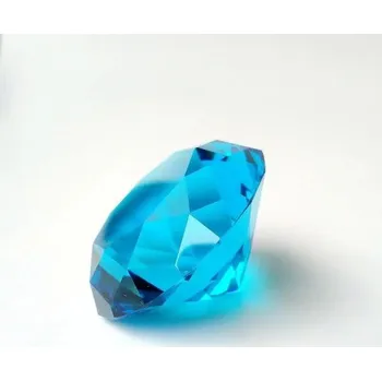 Barevné skleněné těžítko ve tvaru diamantu 4 cm Dekorativní broušený krystal Ozdoba Dárek Svatební Vánoční dekorace Klenot modrá