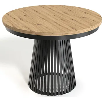 Jídelní stůl Jídelní stůl GARDI | Ø 100 cm | kulatý | ROZKLÁDACÍ | artisan/černá